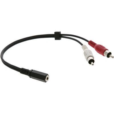 Kramer Electronics C-A35F/2RAM-1 Audiokabel - 0,3 m - Schwarz Kramer Electronics C-A35F/2RAM-1 Audiokabel - 0,3 m - Schwarz