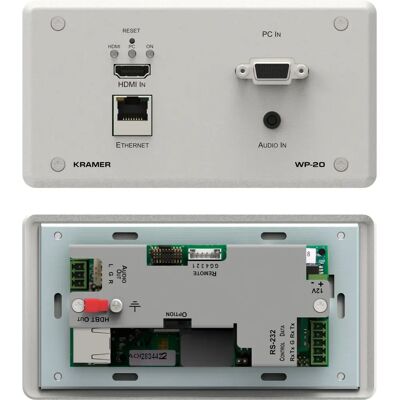 Kramer WP-20/EU-80(W) Wandpaneel - 4K UHD HDBaseT Kramer WP-20/EU-80(W) Wandpaneel - 4K UHD HDBaseT