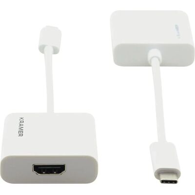 Kramer Electronics USB C zu HDMI Adapter - Weiß - Video Kabeladapter Kramer Electronics USB C zu HDMI Adapter - Weiß - Video Kabeladapter