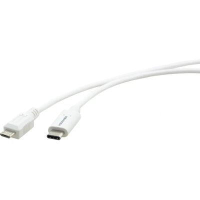 Kramer Electronics USB-Kabel - USB-C zu Micro-USB B - 1,8 m - Weiß Kramer Electronics USB-Kabel - USB-C zu Micro-USB B - 1,8 m - Weiß