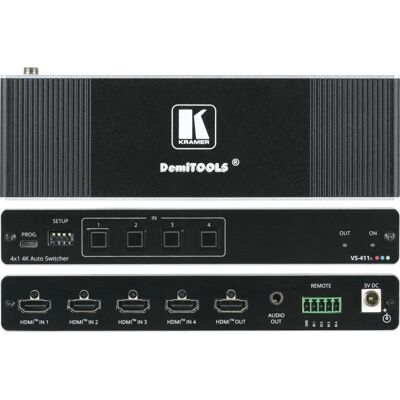 HDMI-bryter Kramer VS-411X - 4K HDR, Automatisk, 4:1 HDMI-bryter Kramer VS-411X - 4K HDR, Automatisk, 4:1