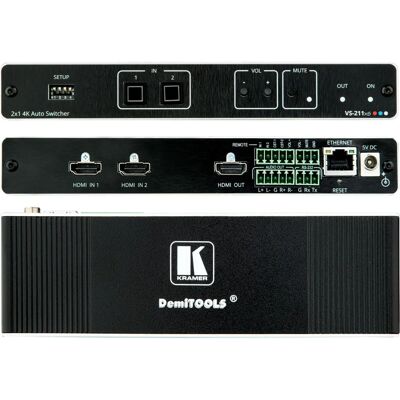 Kramer Electronics VS-211XS - Commutatore a matrice AV - HDMI 2.0, 3840x2160, nero Kramer Electronics VS-211XS - Commutatore a matrice AV - HDMI 2.0, 3840x2160, nero
