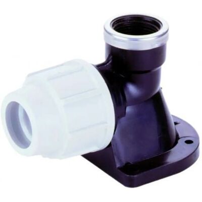 Plasson Grey Wall Plate Elbow - Water Pipe Fitting Plasson Grey Wall Plate Elbow - Water Pipe Fitting