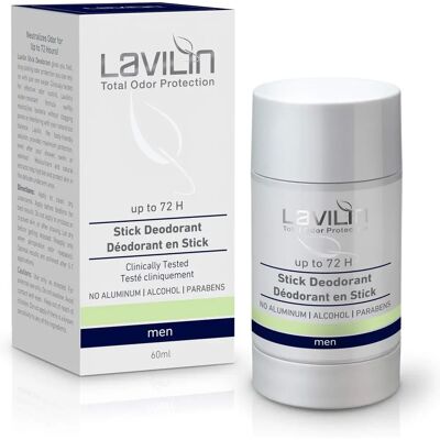 Lavilin Stick Déodorant 72h Homme, 60ml - Publicité Lavilin Stick Déodorant 72h Homme, 60ml - Publicité