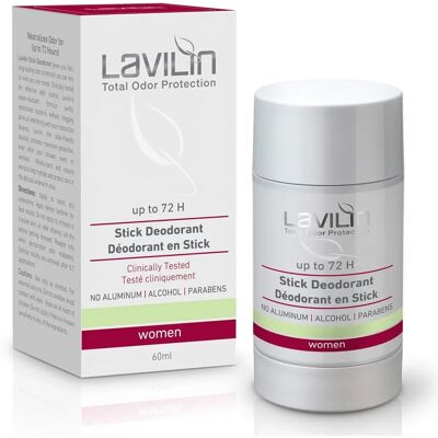 Déodorant Bâton Probiotique Lavilin 72h - Femmes - Publicité Déodorant Bâton Probiotique Lavilin 72h - Femmes - Publicité