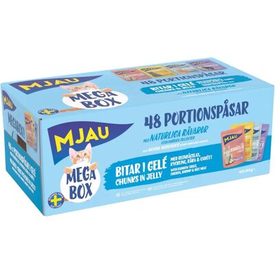 Mjau Multibox 48 x 85 g - Wet mat för katter Mjau Multibox 48 x 85 g - Wet mat för katter
