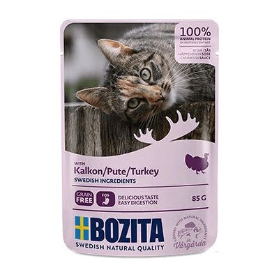 Bozita Snacks i Saus våtfôr til katt kalkun 85g Bozita Snacks i Saus våtfôr til katt kalkun 85g