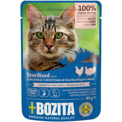 Bozita Kattepouch kylling & kalkun innendørs steriliserte Bozita Kattepouch kylling & kalkun innendørs steriliserte