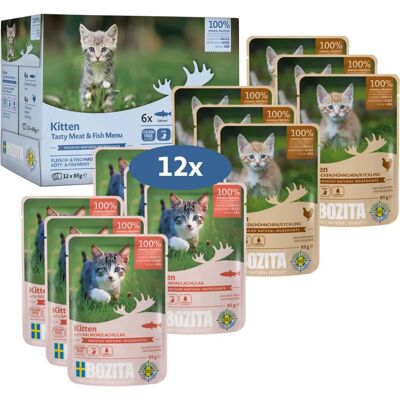 Bozita Kitten Våtmat med kylling og laks - Vekst Bozita Kitten Våtmat med kylling og laks - Vekst