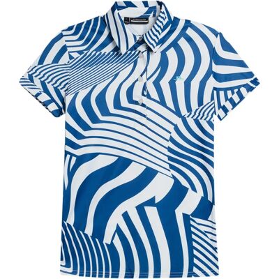 J.Lindeberg Hailey Print Polo - Damen Blau Sportbekleidung J.Lindeberg Hailey Print Polo - Damen Blau Sportbekleidung