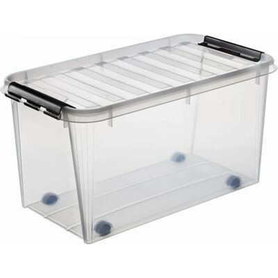 Orthex 70L Plastic Storage Box - Stackable, Transparent, Food Safe Orthex 70L Plastic Storage Box - Stackable, Transparent, Food Safe