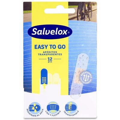 Salvelox Easy to Go Curativos Transparentes - Pacote de 12 Salvelox Easy to Go Curativos Transparentes - Pacote de 12