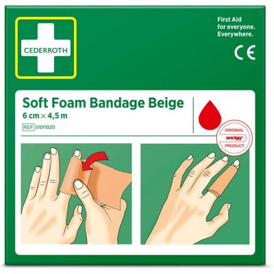 Cederroth Mjuk Skumförband - Beige - 6cm x 4,5m Cederroth Mjuk Skumförband - Beige - 6cm x 4,5m