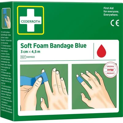 Cederroth Zachte Schuimverband Blauw - Wondverband, latexvrij, waterbestendig Cederroth Zachte Schuimverband Blauw - Wondverband, latexvrij, waterbestendig
