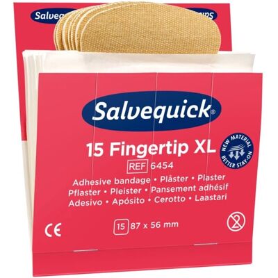 Strips élastiques pour bout de doigt Salvequick - Secours - Orange - Publicité Strips élastiques pour bout de doigt Salvequick - Secours - Orange - Publicité