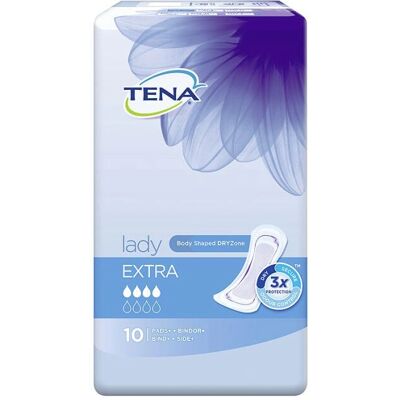TENA Lady Extra 10 Pads - Incontinence Pads Women TENA Lady Extra 10 Pads - Incontinence Pads Women