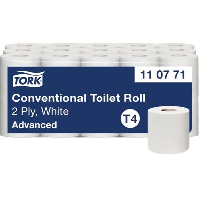 Tork Toilettenpapier Advanced - 2-lagig Weiß 400 Blätter Tork Toilettenpapier Advanced - 2-lagig Weiß 400 Blätter