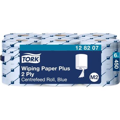 Serviettes en papier Tork à alimentation centrale bleues - 6 rouleaux Serviettes en papier Tork à alimentation centrale bleues - 6 rouleaux