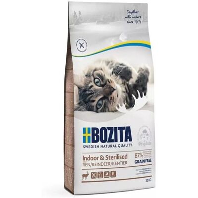 Bozita - Reindeer Grain-Free Indoor & Sterilised Cat Food - 10kg Bozita - Reindeer Grain-Free Indoor & Sterilised Cat Food - 10kg