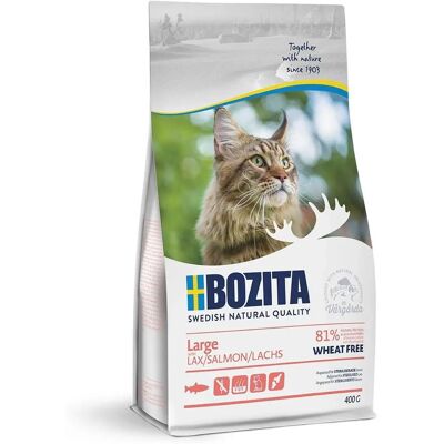 Bozita Stor Vektfri Laks Kattemat - For voksne katter, langhåret Bozita Stor Vektfri Laks Kattemat - For voksne katter, langhåret