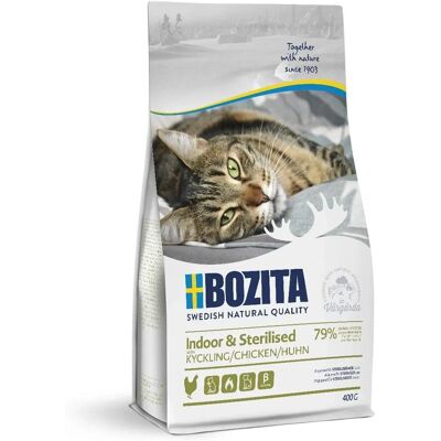 Bozita Tørkfôr til katter Indoor & Sterilized - Kylling, 400g Bozita Tørkfôr til katter Indoor & Sterilized - Kylling, 400g