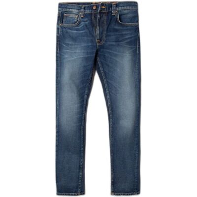NUDIE JEANS Lean Dean Ganga Blauw - Jeans NUDIE JEANS Lean Dean Ganga Blauw - Jeans