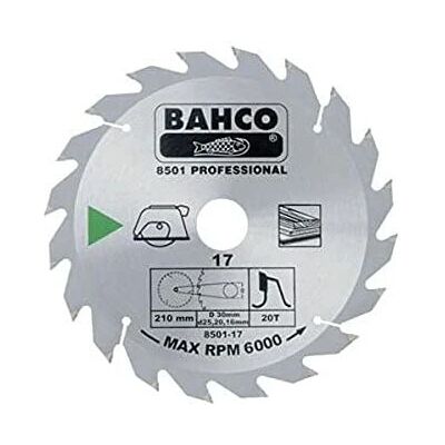 Bahco 8501-28 Hoja de Sierra Circular - 25cm, 24D, Carburo Bahco 8501-28 Hoja de Sierra Circular - 25cm, 24D, Carburo