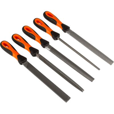 Ensemble de 5 pièces de lime et râpe ergonomiques Bahco Ensemble de 5 pièces de lime et râpe ergonomiques Bahco