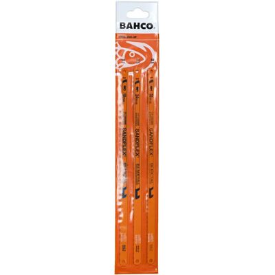 Lames de scie à cadre Bahco 3906-300-3P en bimétal - 300mm - Pack de 3 - Publicité Lames de scie à cadre Bahco 3906-300-3P en bimétal - 300mm - Pack de 3 - Publicité