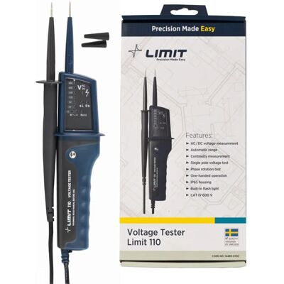 Probador de Tensión Limit 144890100 - 12-690V, IP65, Pilas Incluidas Probador de Tensión Limit 144890100 - 12-690V, IP65, Pilas Incluidas