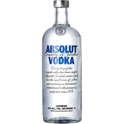 Absolut Blue 1L Zweedse Wodka - Vodka Absolut Blue 1L Zweedse Wodka - Vodka