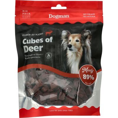 Dogman - Hirschwürfel - Hirschfleisch - 300g - Hundeleckerlis Dogman - Hirschwürfel - Hirschfleisch - 300g - Hundeleckerlis