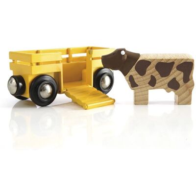 BRIO 33406 Vagone mucca giallo - Accessorio ferroviario BRIO 33406 Vagone mucca giallo - Accessorio ferroviario