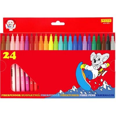 Sense Fiberpennor 24-pack - Tekenutrustning Sense Fiberpennor 24-pack - Tekenutrustning