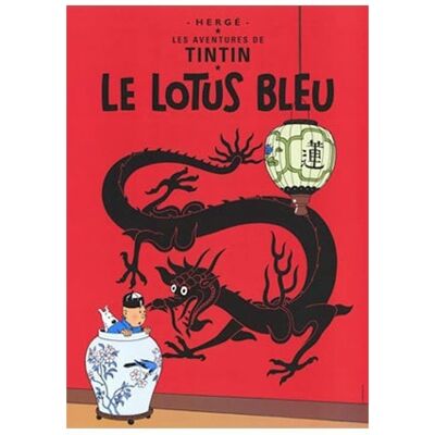 Tintin Le Lotus Bleu - Juliste - 50x70cm - Virallinen Taide Tintin Le Lotus Bleu - Juliste - 50x70cm - Virallinen Taide