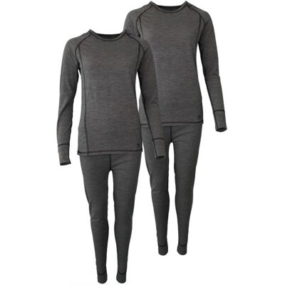 Accezzi Merino - Grå melange skidunderställ - Skidunderställ Accezzi Merino - Grå melange skidunderställ - Skidunderställ