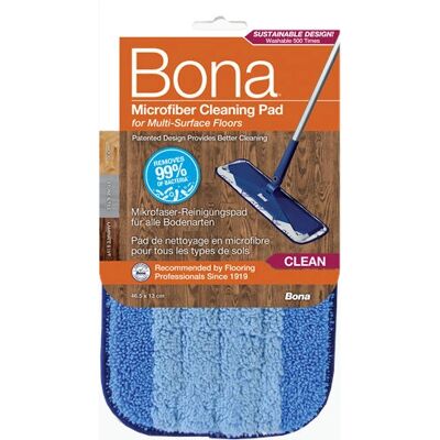 Bona Almofada de limpeza em microfibra - Microfibra, Azul - Almofada de limpeza Bona Almofada de limpeza em microfibra - Microfibra, Azul - Almofada de limpeza