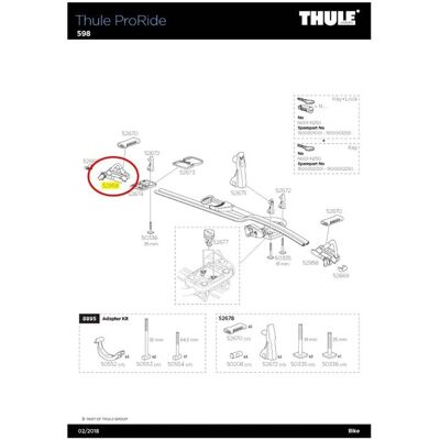 Thule 598 Bakhjulsstöd - Cykelhållare Thule 598 Bakhjulsstöd - Cykelhållare