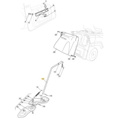 STIGA - 327394003/2 - mango deflector de mulching - Accesorio para cortacésped STIGA - 327394003/2 - mango deflector de mulching - Accesorio para cortacésped