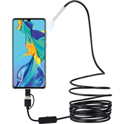 24hshop Vesitiivis Inspektio-kamera - 5m joustava kaapeli, HD-resoluutio & LED-valo 24hshop Vesitiivis Inspektio-kamera - 5m joustava kaapeli, HD-resoluutio & LED-valo