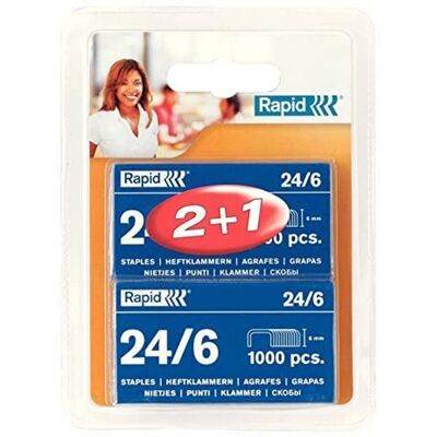 Agrafes Rapid 2/6mm 3x1000 - Agrafes Agrafes Rapid 2/6mm 3x1000 - Agrafes
