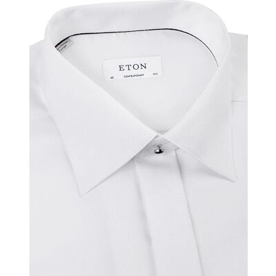 Eton Weiß Bio Baumwollhemd - Klassischer Schnitt Eton Weiß Bio Baumwollhemd - Klassischer Schnitt