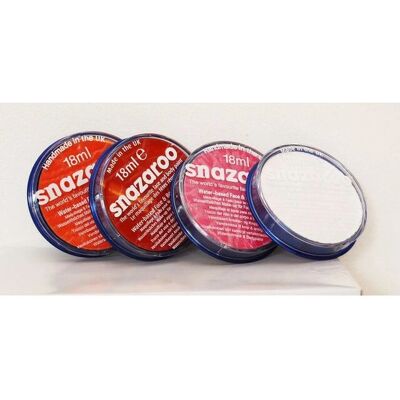 Snazaroo Vit Klar Röd Orange Rosa - Ansiktsfärger Snazaroo Vit Klar Röd Orange Rosa - Ansiktsfärger