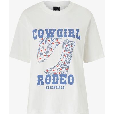 Gina Tricot - Oversized Print Tee - Hvid 36/38 Kvinder Gina Tricot - Oversized Print Tee - Hvid 36/38 Kvinder