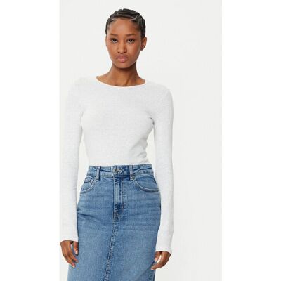 Gina Tricot - Basic langærmet top - Grå - Top Gina Tricot - Basic langærmet top - Grå - Top