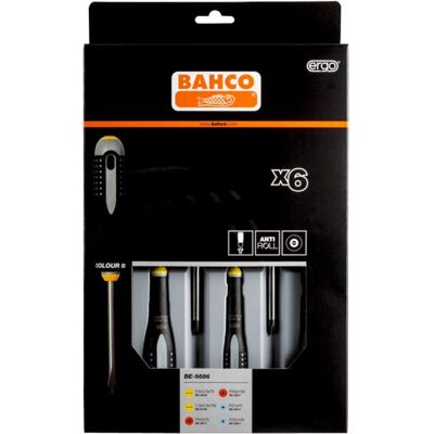 Bahco BE-9886 ergonomisk skrutrekkersett - 6 deler Bahco BE-9886 ergonomisk skrutrekkersett - 6 deler