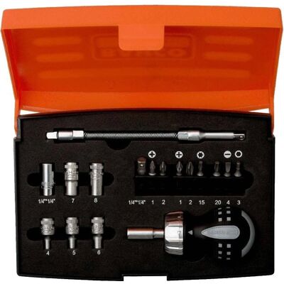 Conjunto de chave de catraca Bahco 808050S-18 - 18 peças Conjunto de chave de catraca Bahco 808050S-18 - 18 peças