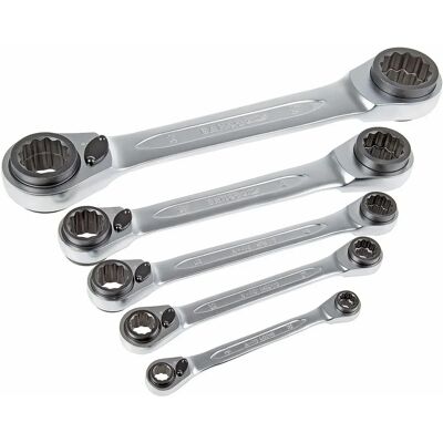 Bahco S4RM/5T Reversibele ratelsleutels - 8-36mm - 5 stuks Bahco S4RM/5T Reversibele ratelsleutels - 8-36mm - 5 stuks