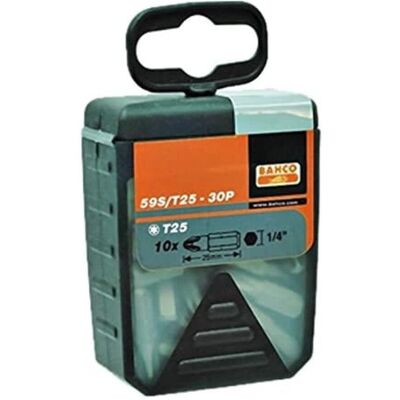 Bahco T10 25mm Bitów - 30 szt - Przemysłowa jakość Bahco T10 25mm Bitów - 30 szt - Przemysłowa jakość