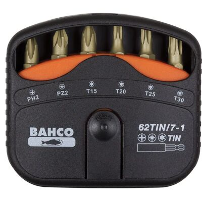 Bahco 62TIN/7-1 Titan-Bit-Set - Phillips, Pozidriv, Torx Bahco 62TIN/7-1 Titan-Bit-Set - Phillips, Pozidriv, Torx